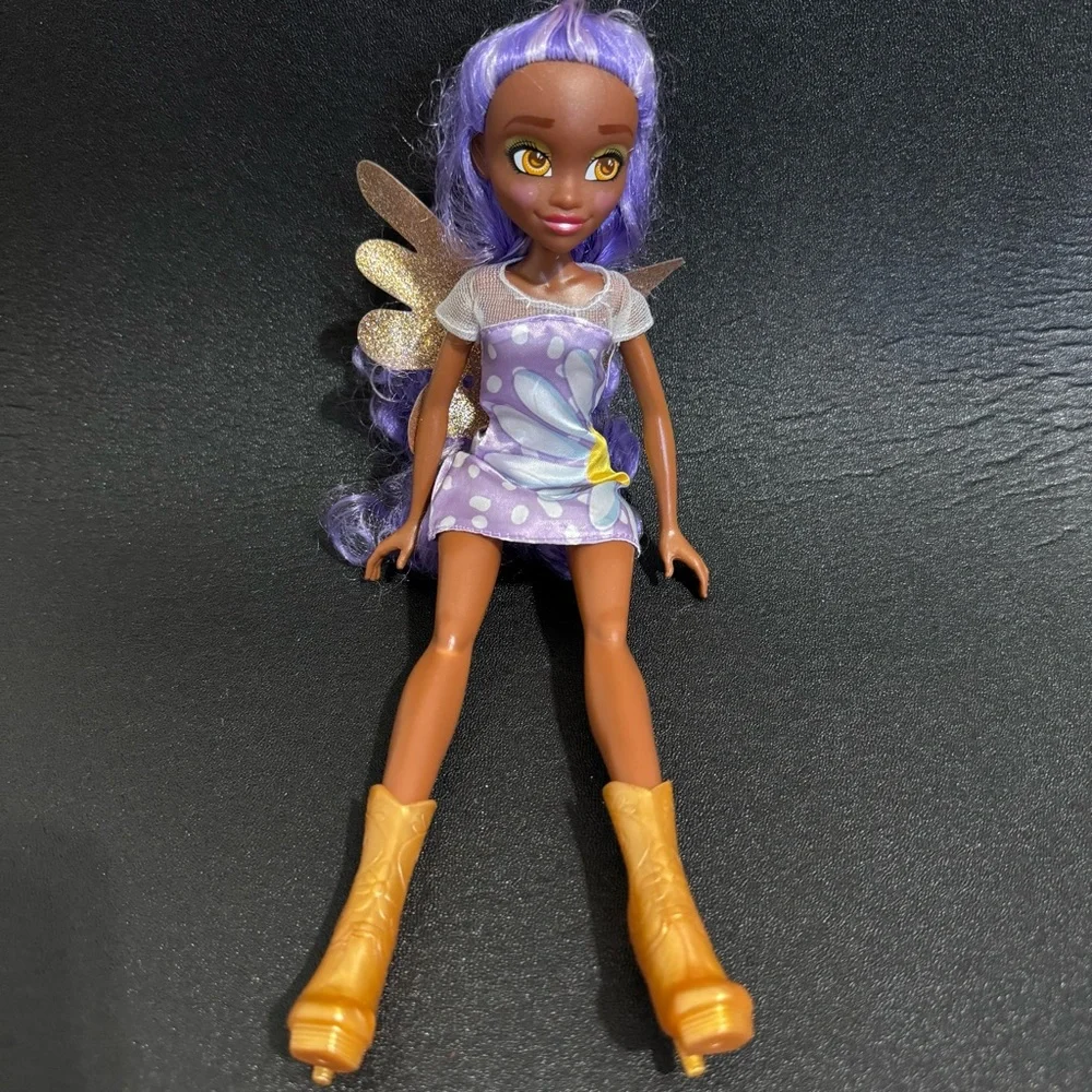 Hairmazing Fashion Doll Purple‎ Hair Wings Fairy Doll with Gold Boots
